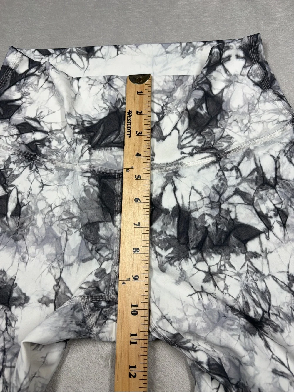 Lululemon Wunder Under High-Rise Tight Dual Shibori Gray White Leggings Size 8